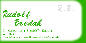 rudolf bredak business card